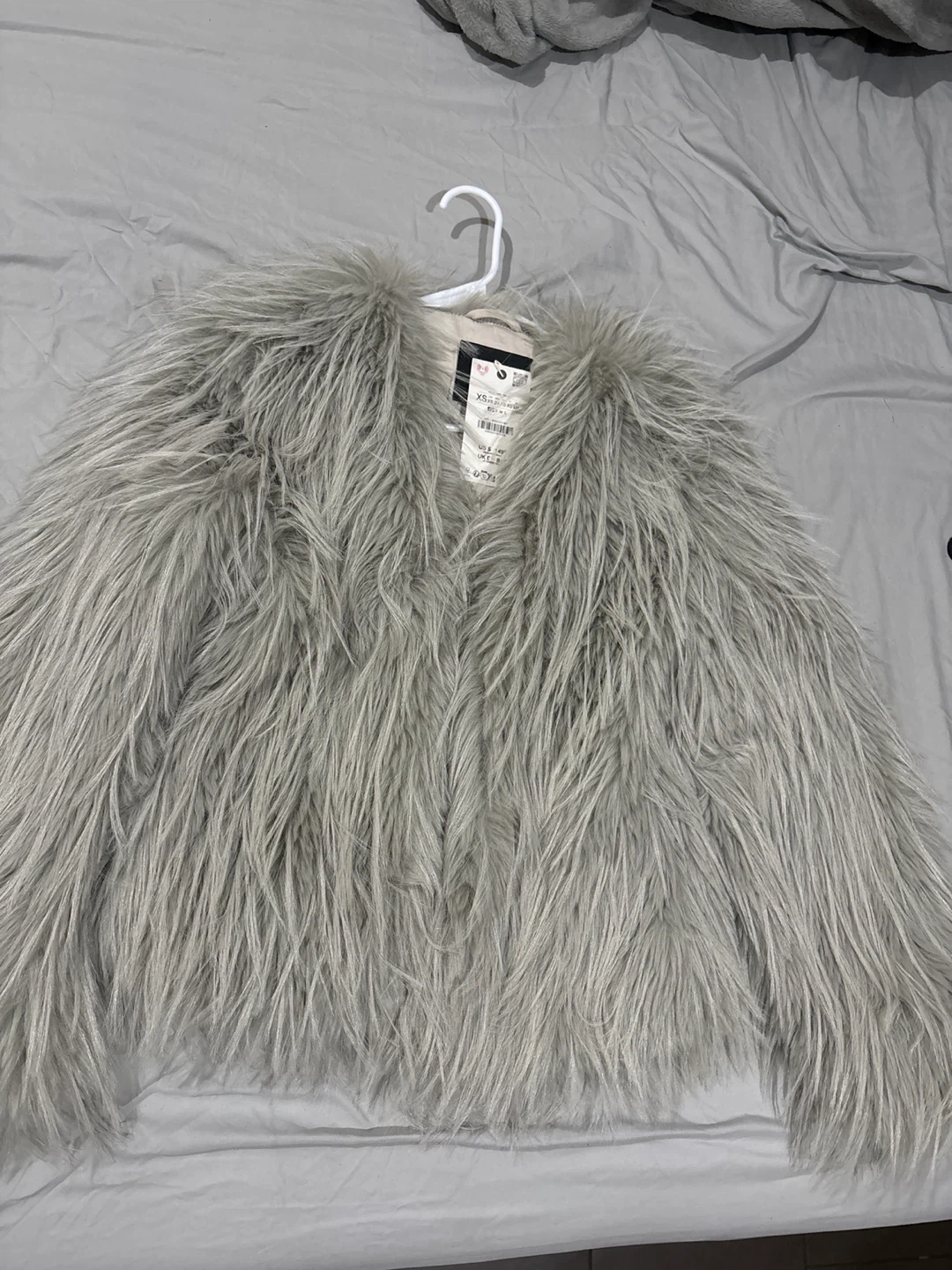 New Zara Faux Fur Jacket Size XS