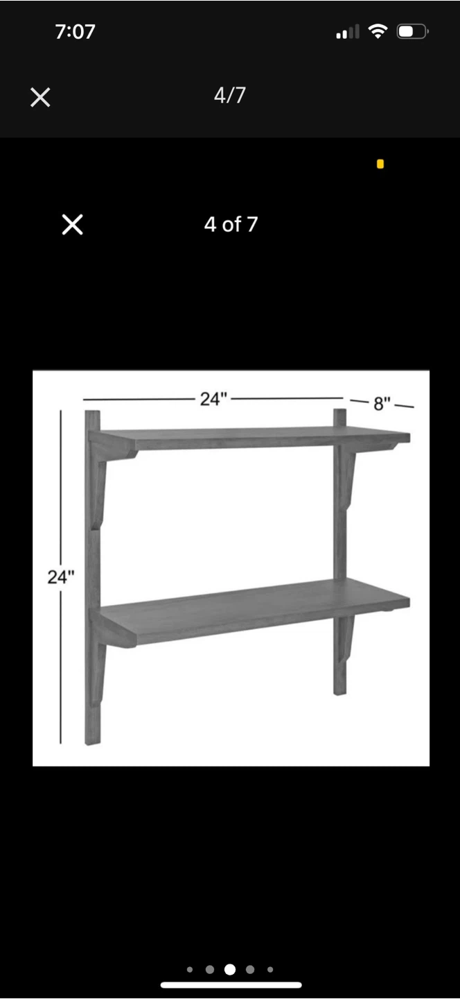 All Modern Baez 2 Piece Poplar Solid Wood Tiered Shelf - photo 4