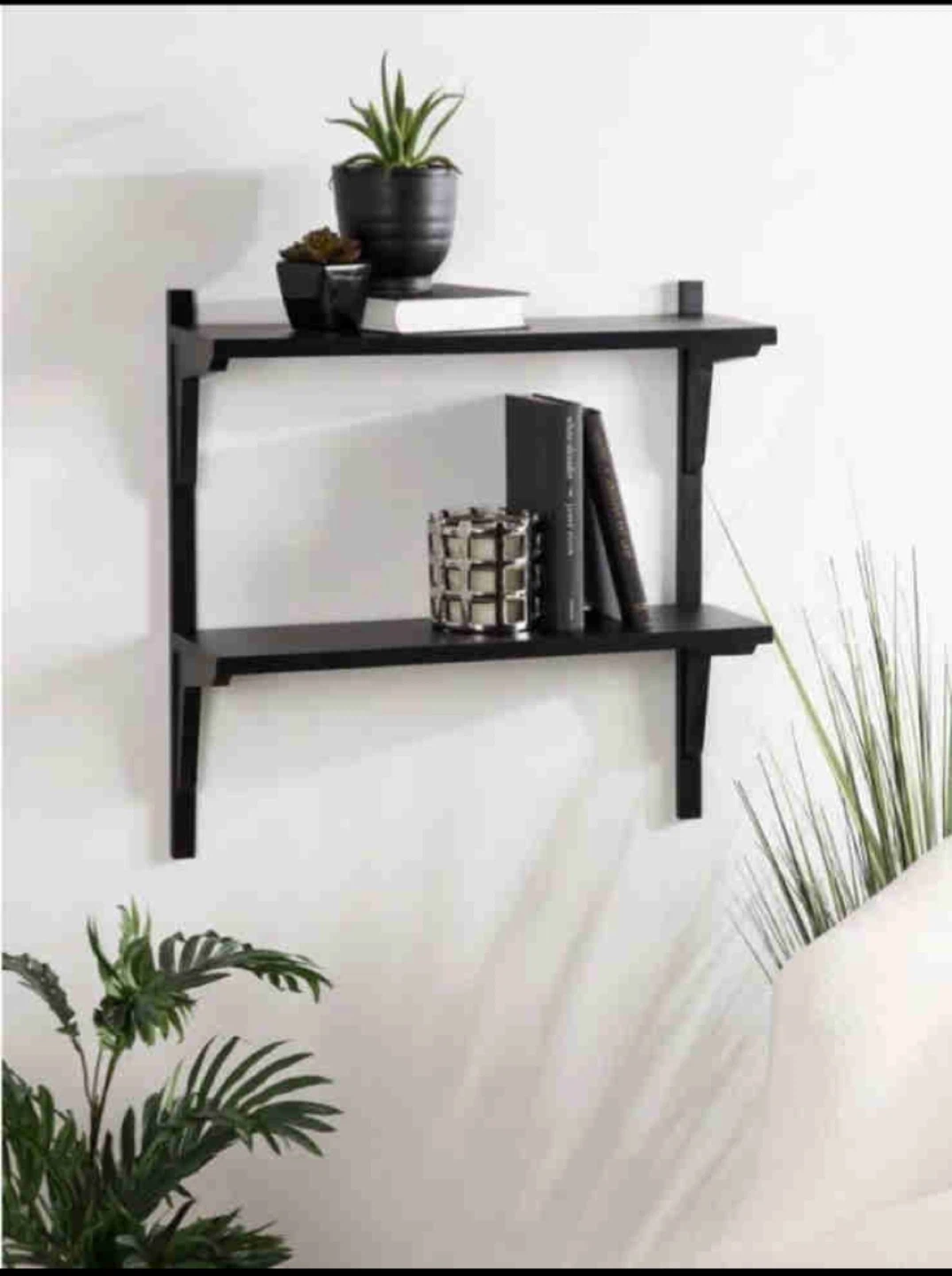 All Modern Baez 2 Piece Poplar Solid Wood Tiered Shelf