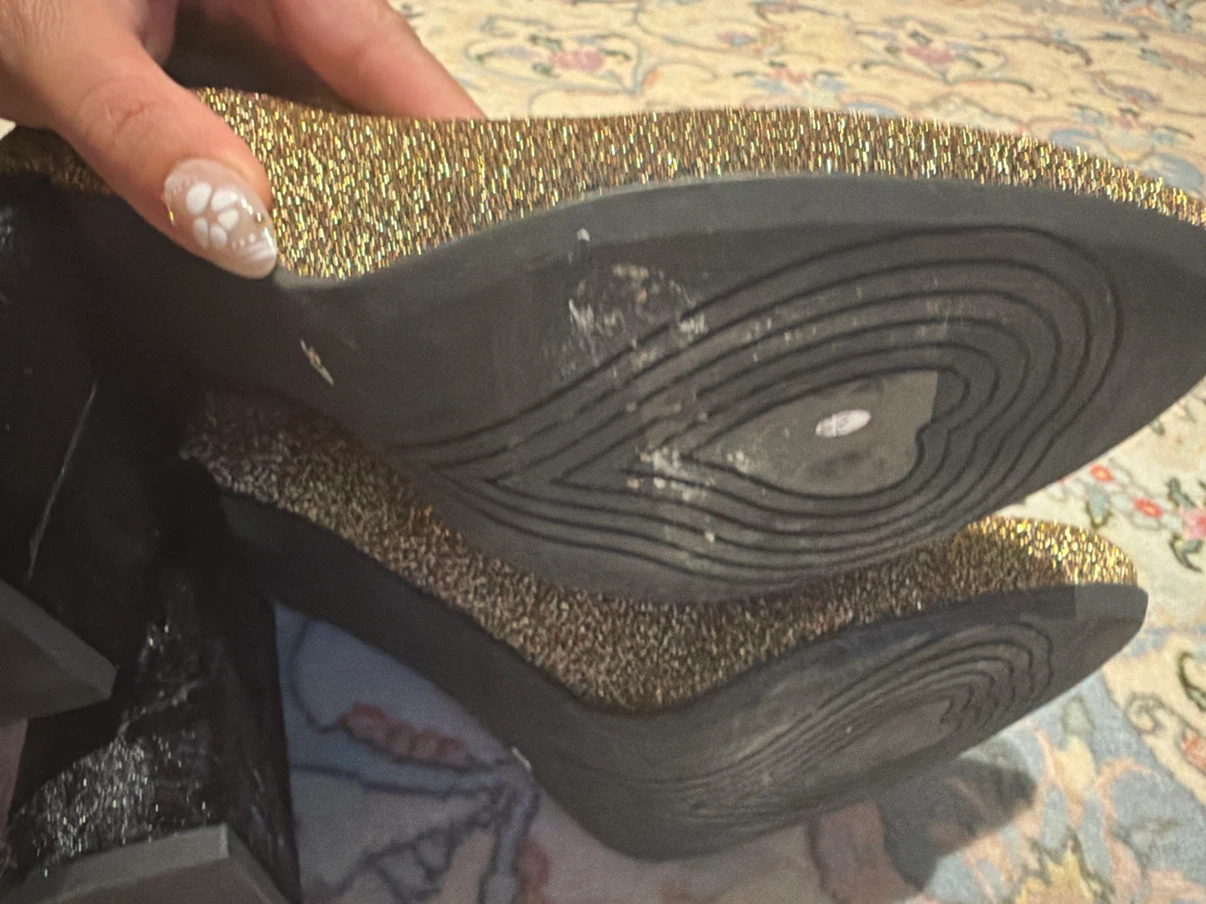 Gold Glitter Ankle Boots - photo 5