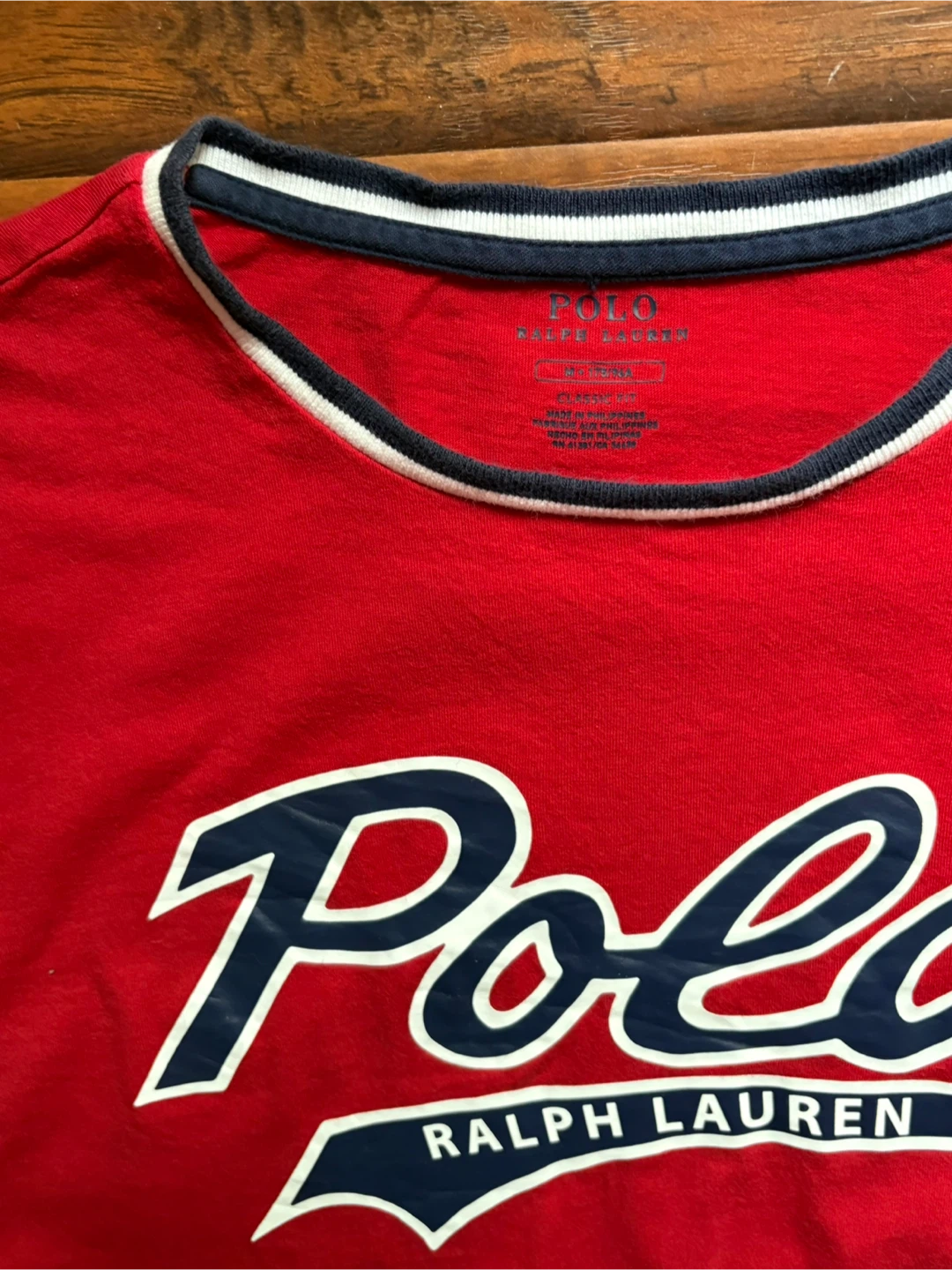 Polo by Ralph Lauren script logo tee M polo bear - photo 3