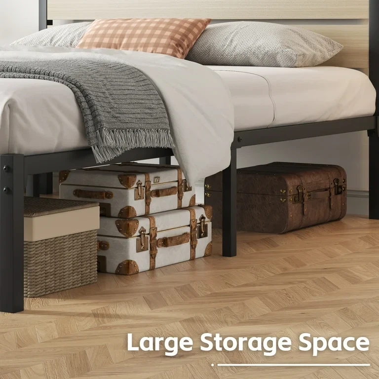 Fluest Queen Size Bed Frame with Headboard and Footboard - photo 3