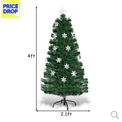 4-ft Pre-Lit Fibre Optic Artificial Christmas Tree - photo 2