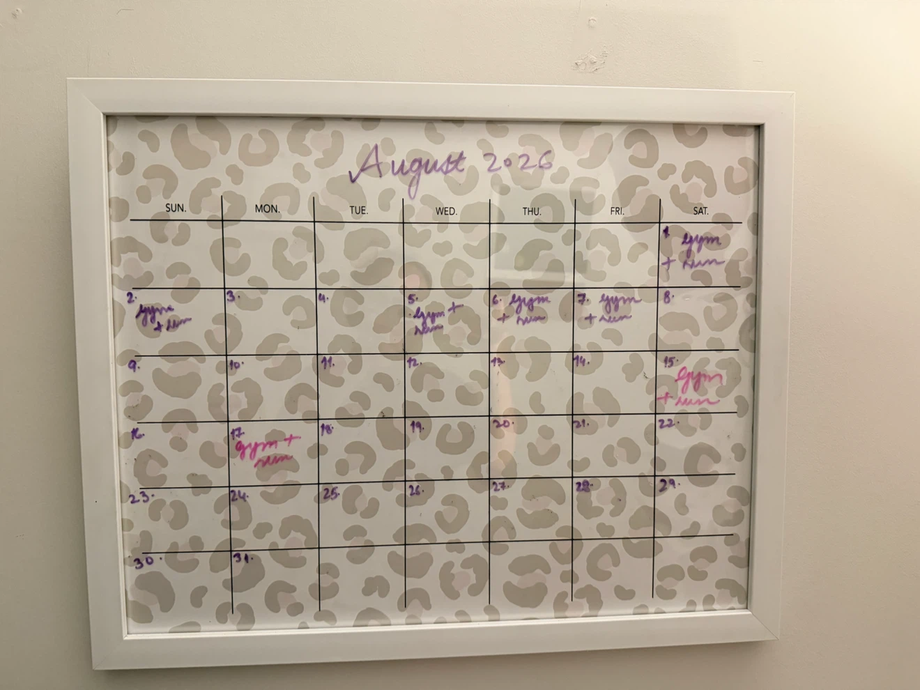 Leopard Print Wall Calendar Board - photo 2