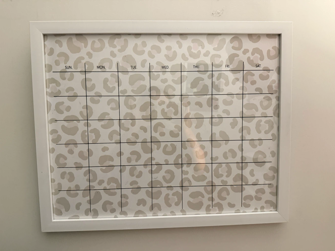Leopard Print Wall Calendar Board