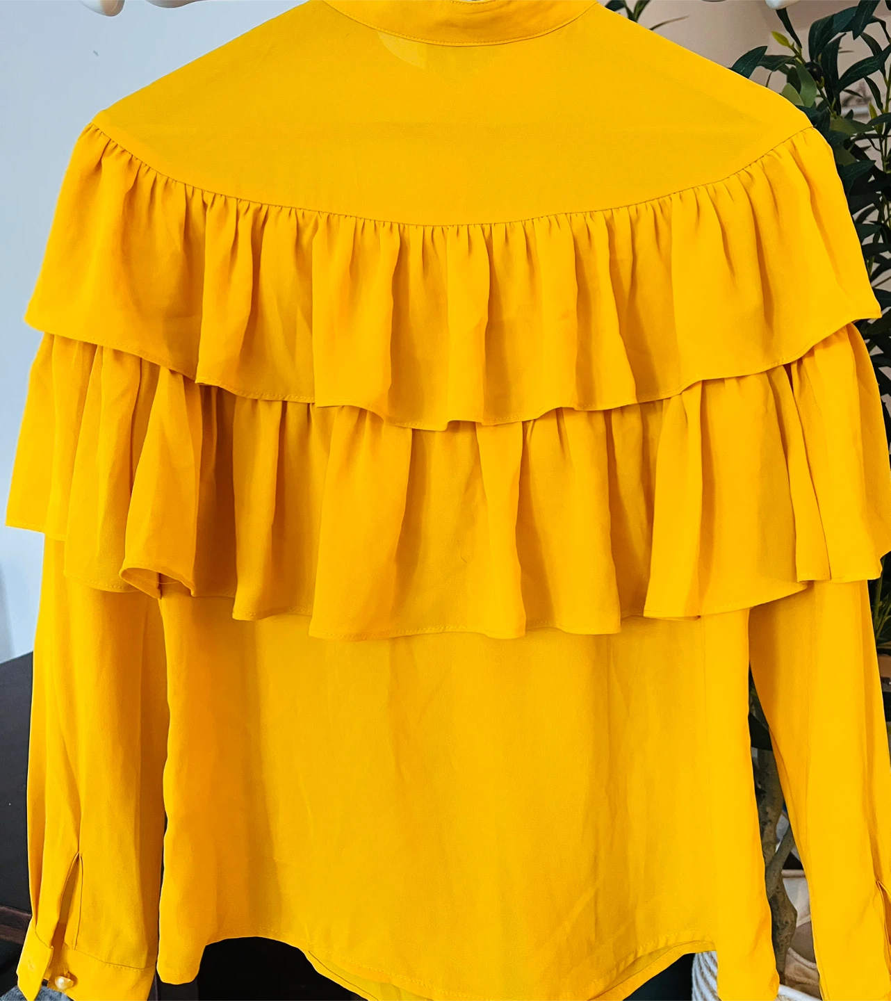 Simplee Ruffle Top with Pearl Style Buttons - photo 2