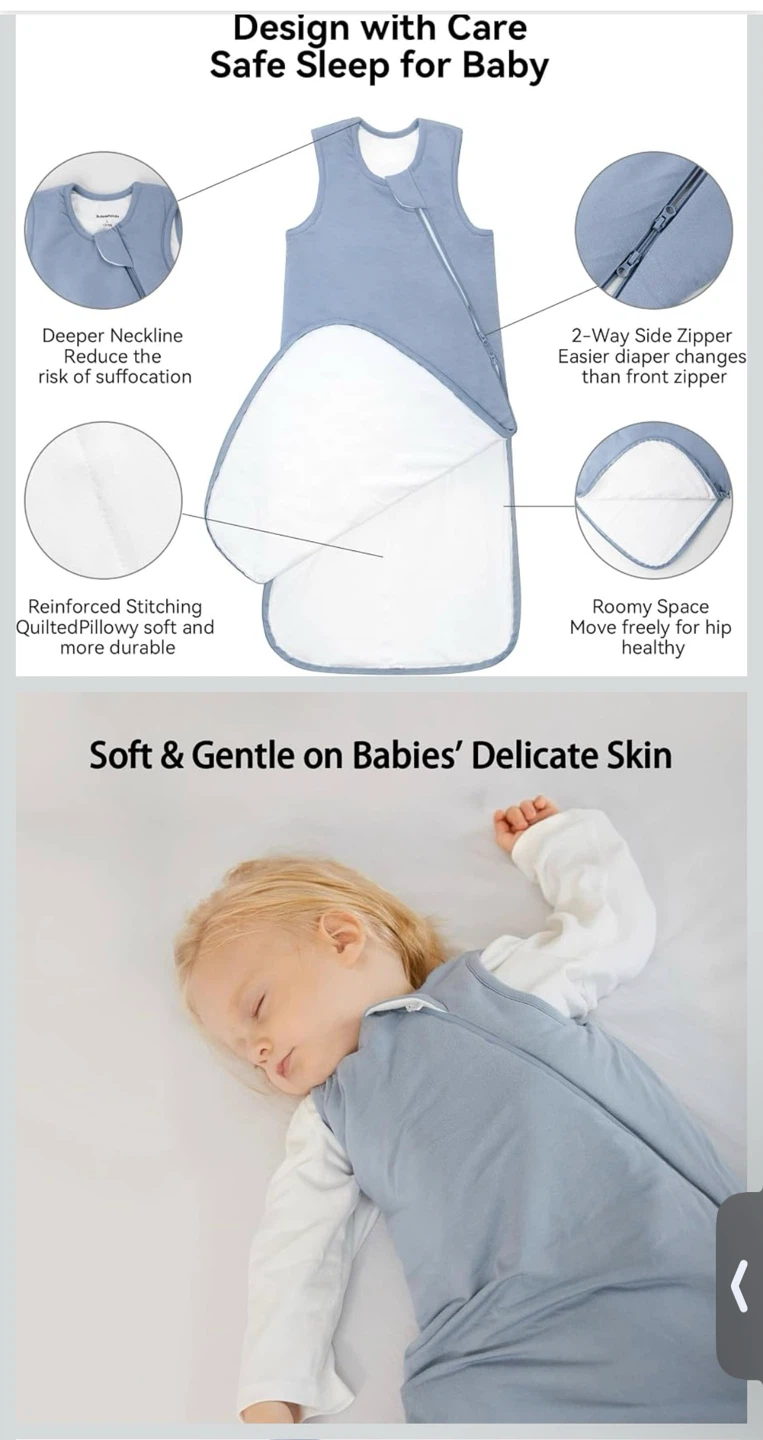 BubblePanda Bamboo Sleep Sack - Size L (1.0 Tog) - photo 3
