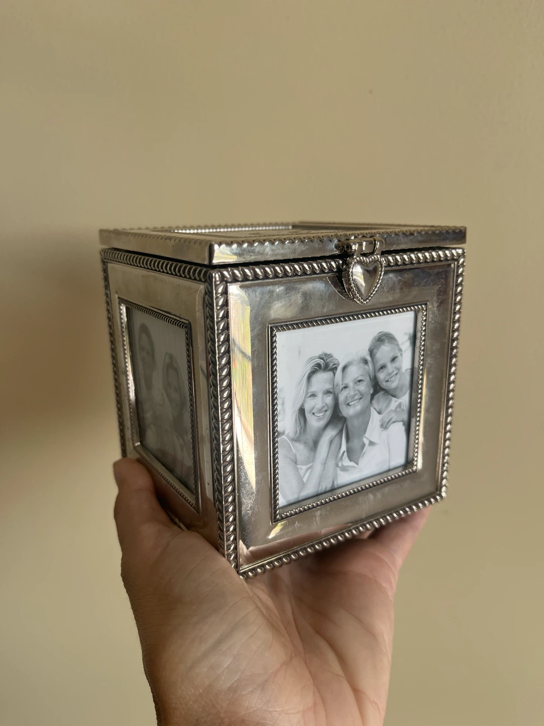 Silver Tone Keepsake Box