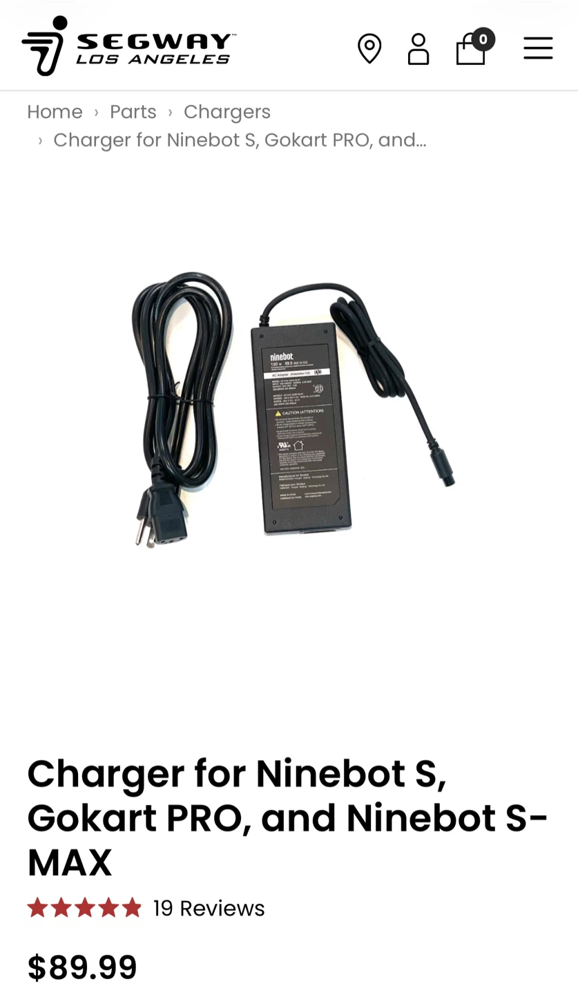 Ninebot Scooter Charger