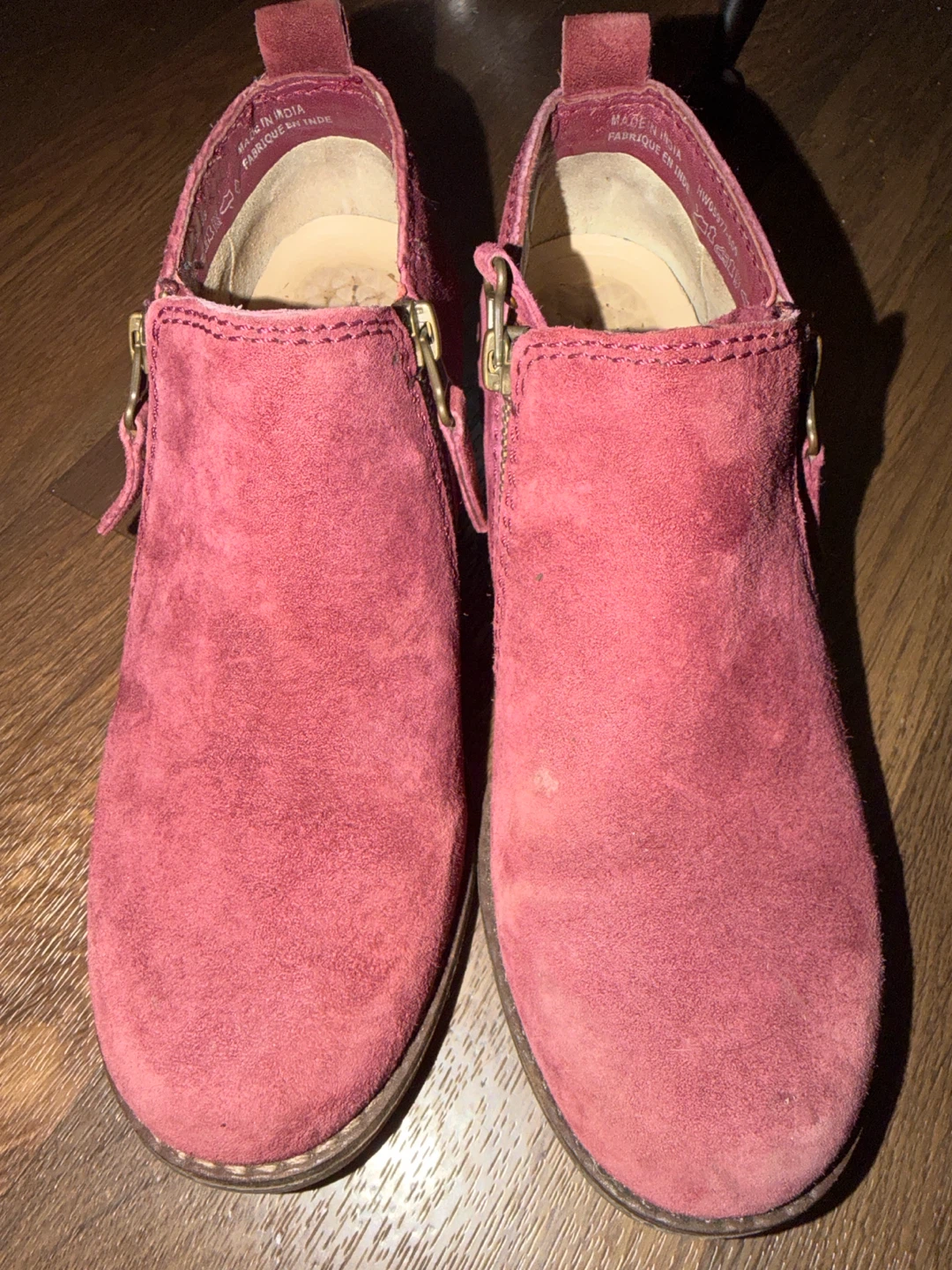 Hush Puppies Maroon Suede Ankle Boots