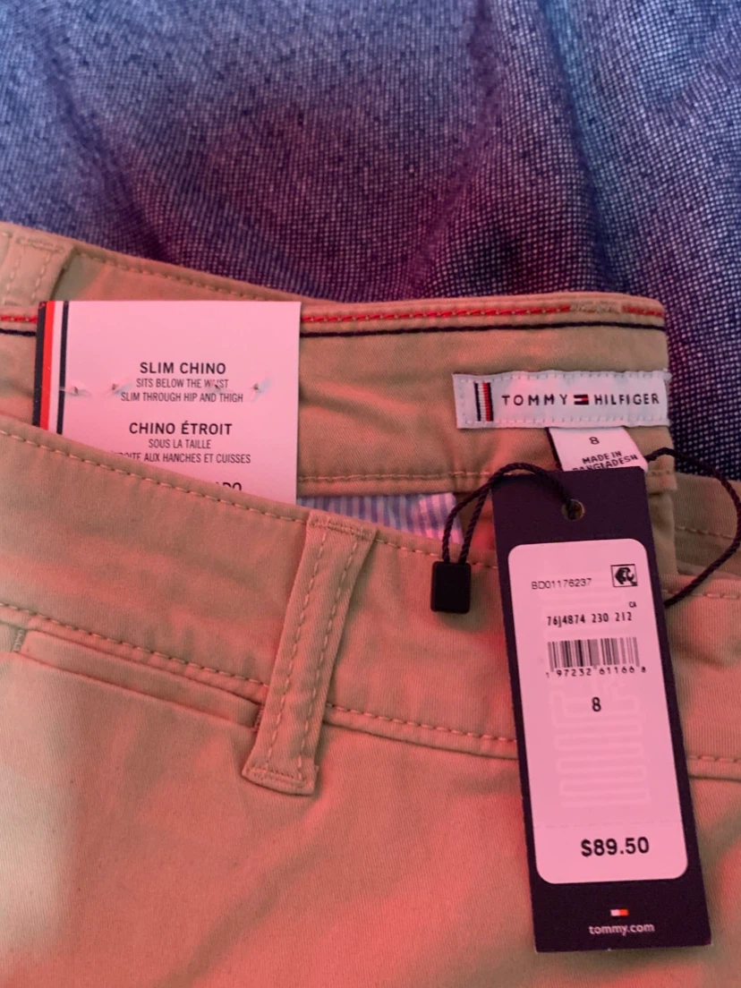 Tommy Hilfiger Slim Chino Tan Pants - Size 8 - photo 2