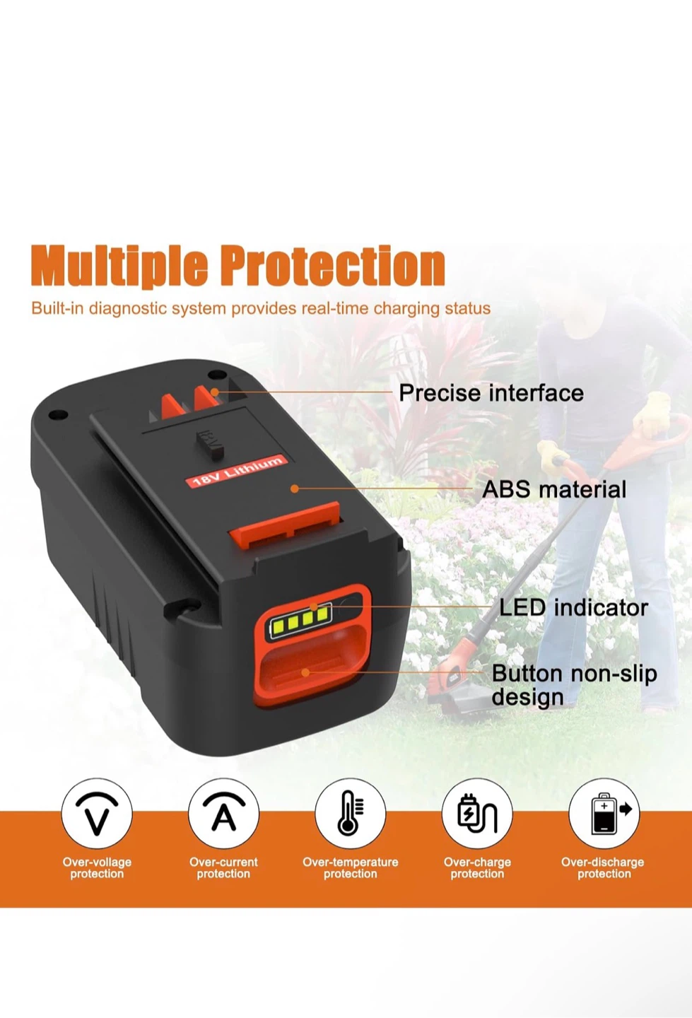 Two 18V 6.5Ah Lithium-Ion Power Tool Batteries - photo 4