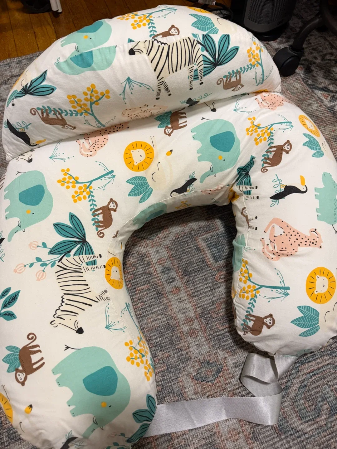 Momcozy Nursing Pillow with Safari Print