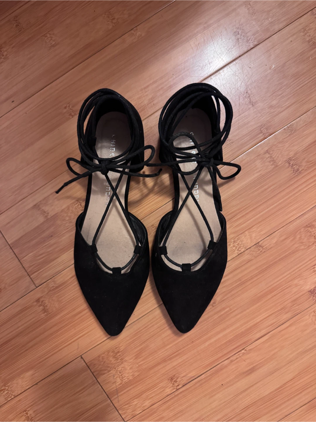 Chinese Laundry Black Lace-Up Flats - photo 3