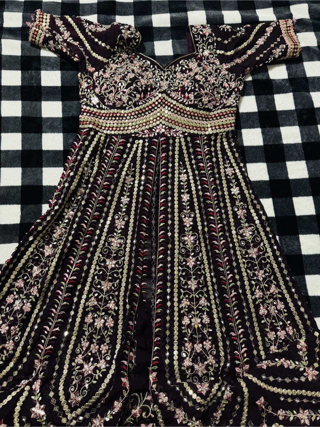 Embroidered Indian A-cut lehnga