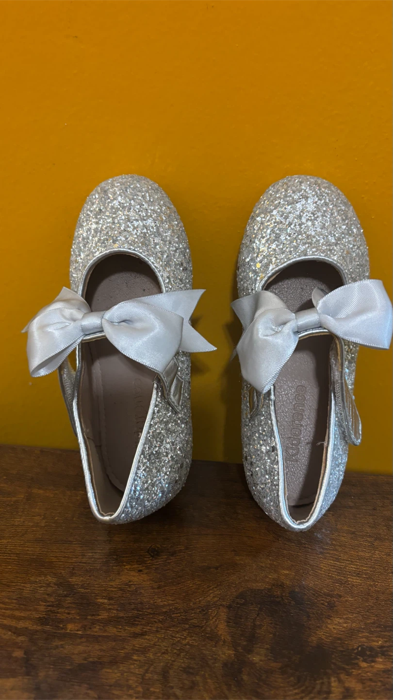 BUNDLE!! Dream Pairs Silver Glitter Bow Shoes