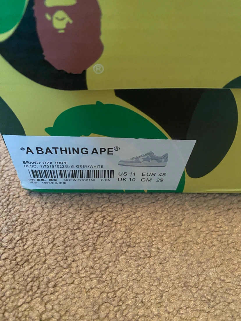 A Bathing Ape BAPE STA Sneakers Grey/White - photo 3