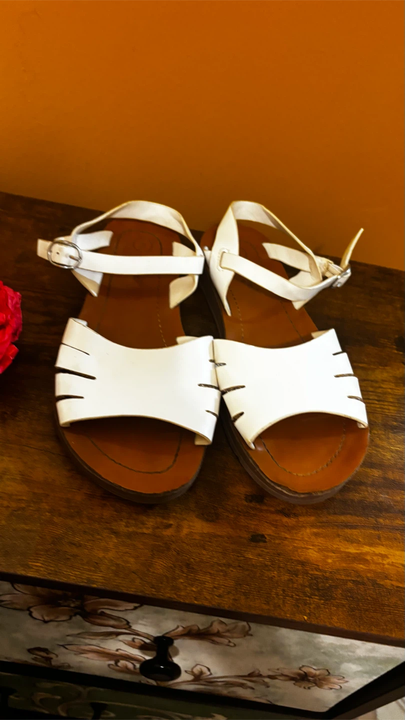 Cat & Jack White Bow Sandals Size 3 - photo 2