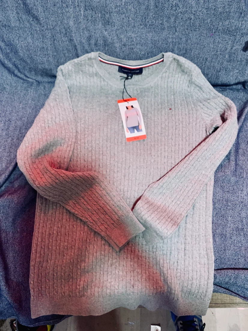 New Tommy Hilfiger Grey Cable Knit Sweater - photo 2