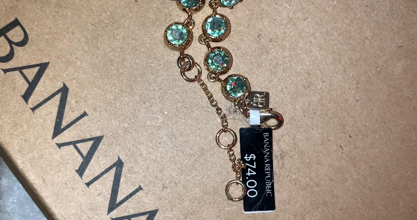 Banana Republic Green Crystal Necklace - photo 3