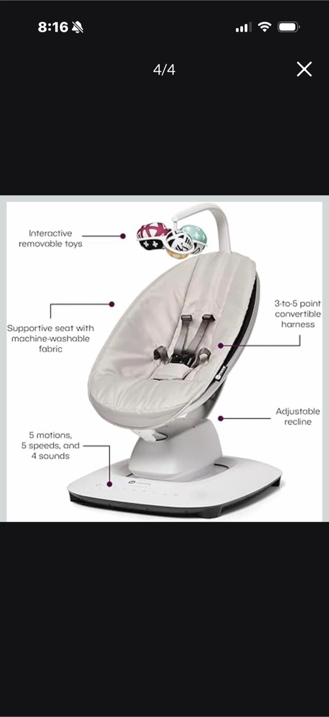 4moms MamaRoo Multi-Motion Baby Swing - photo 2