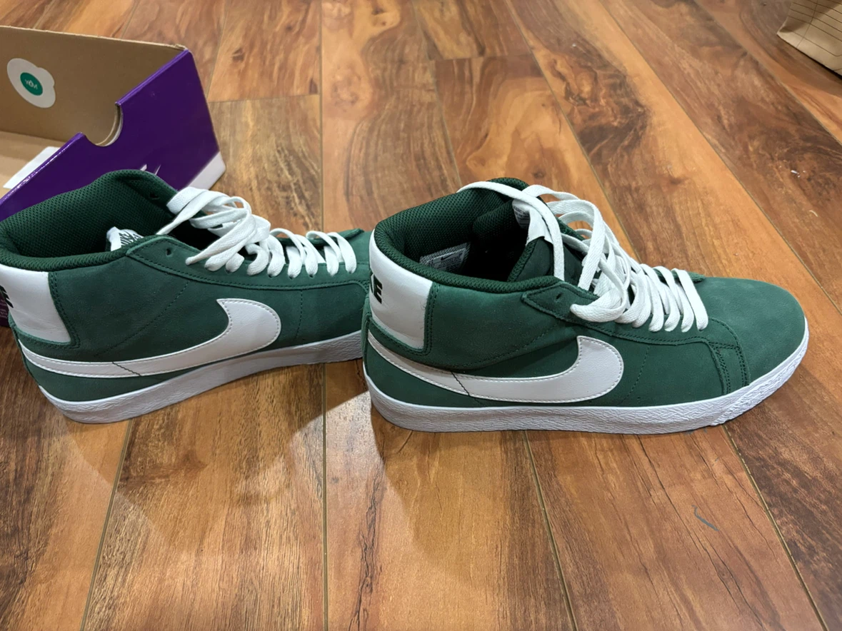 Nike SB Blazer Mid Green and White