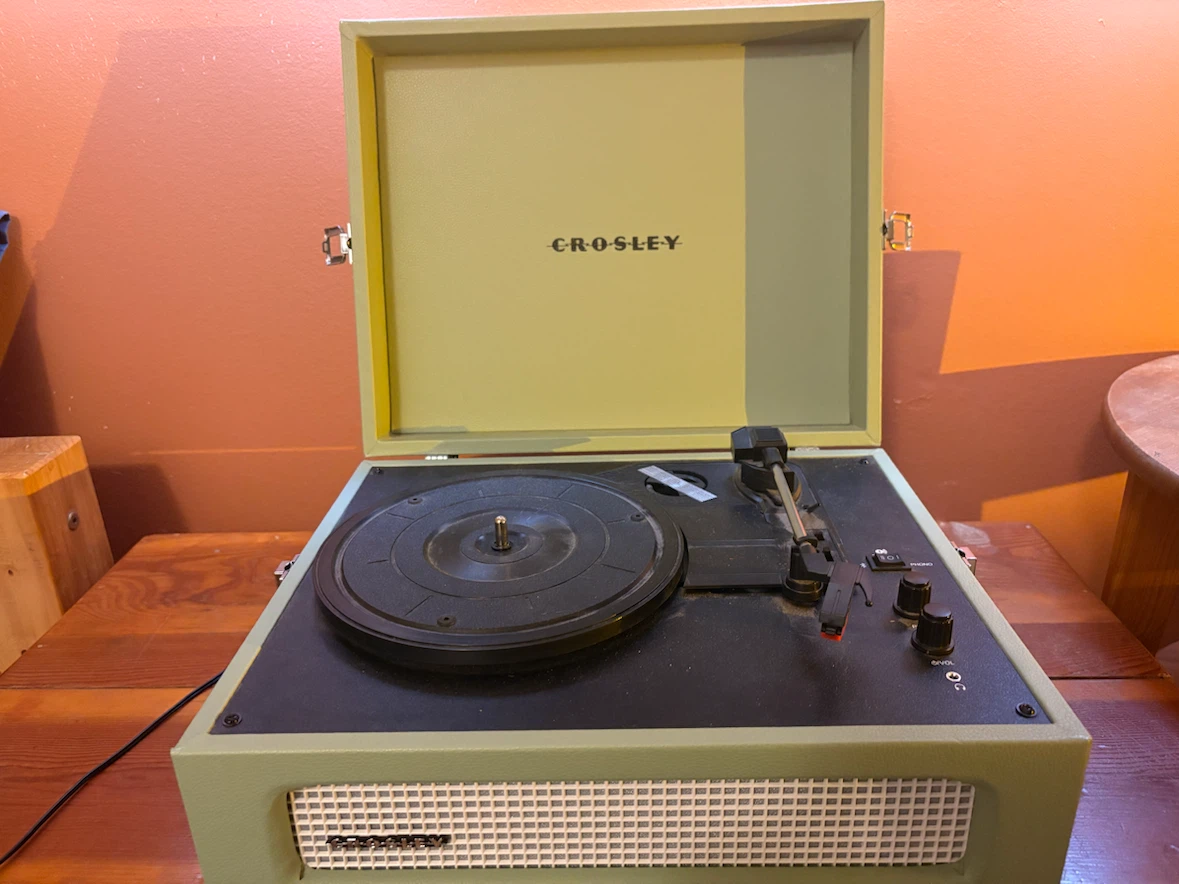 Light Green Crosley Portable Record Player