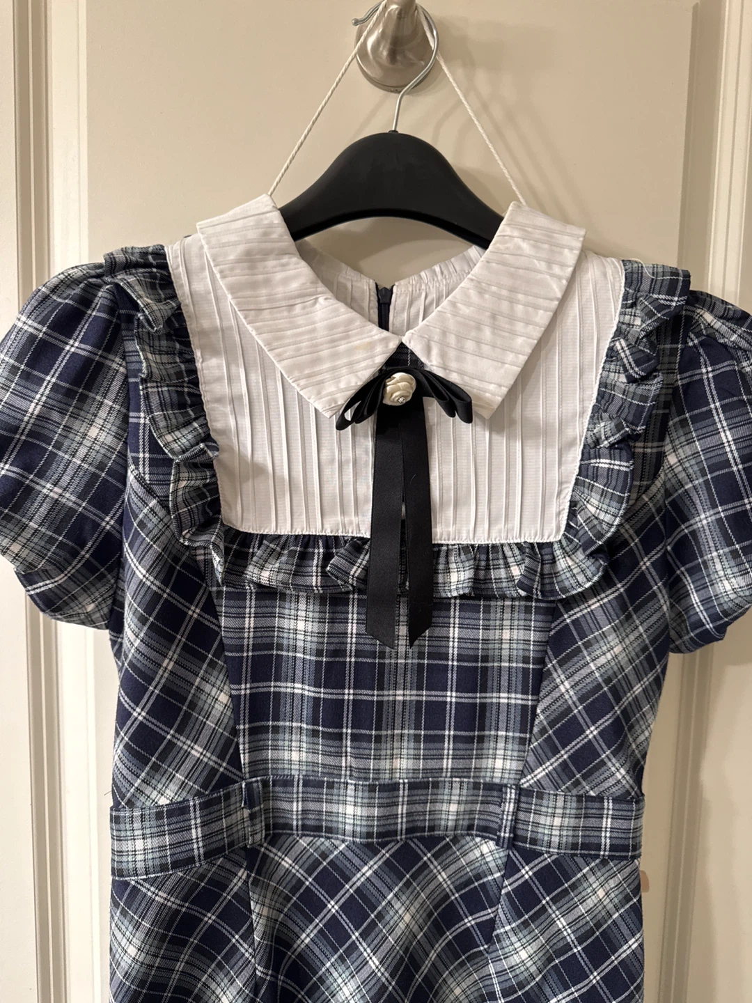 Plaid Sailor-Collar Dress - photo 2
