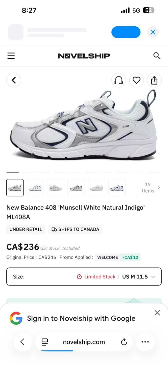 New Balance 408 Munsell White Natural Indigo - photo 4