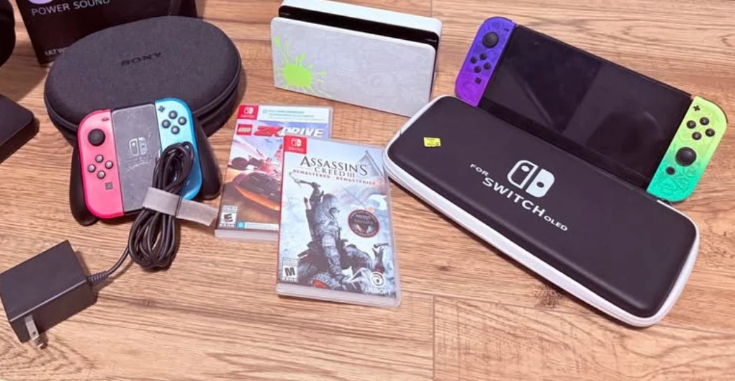Nintendo Switch OLED Splatoon 3 edition+ 256 gb sd card