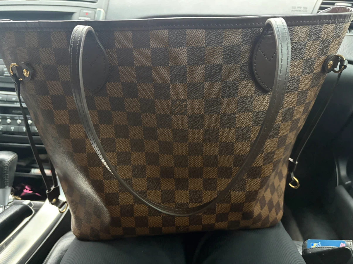 Louis Vuitton Damier Ebene Neverfull Tote