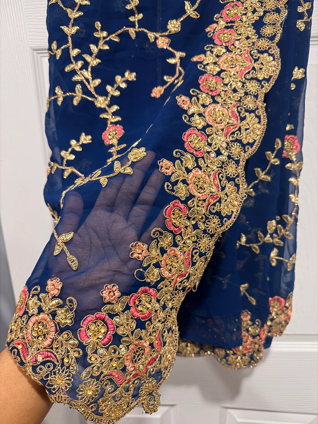jorget tissue saree with blouse