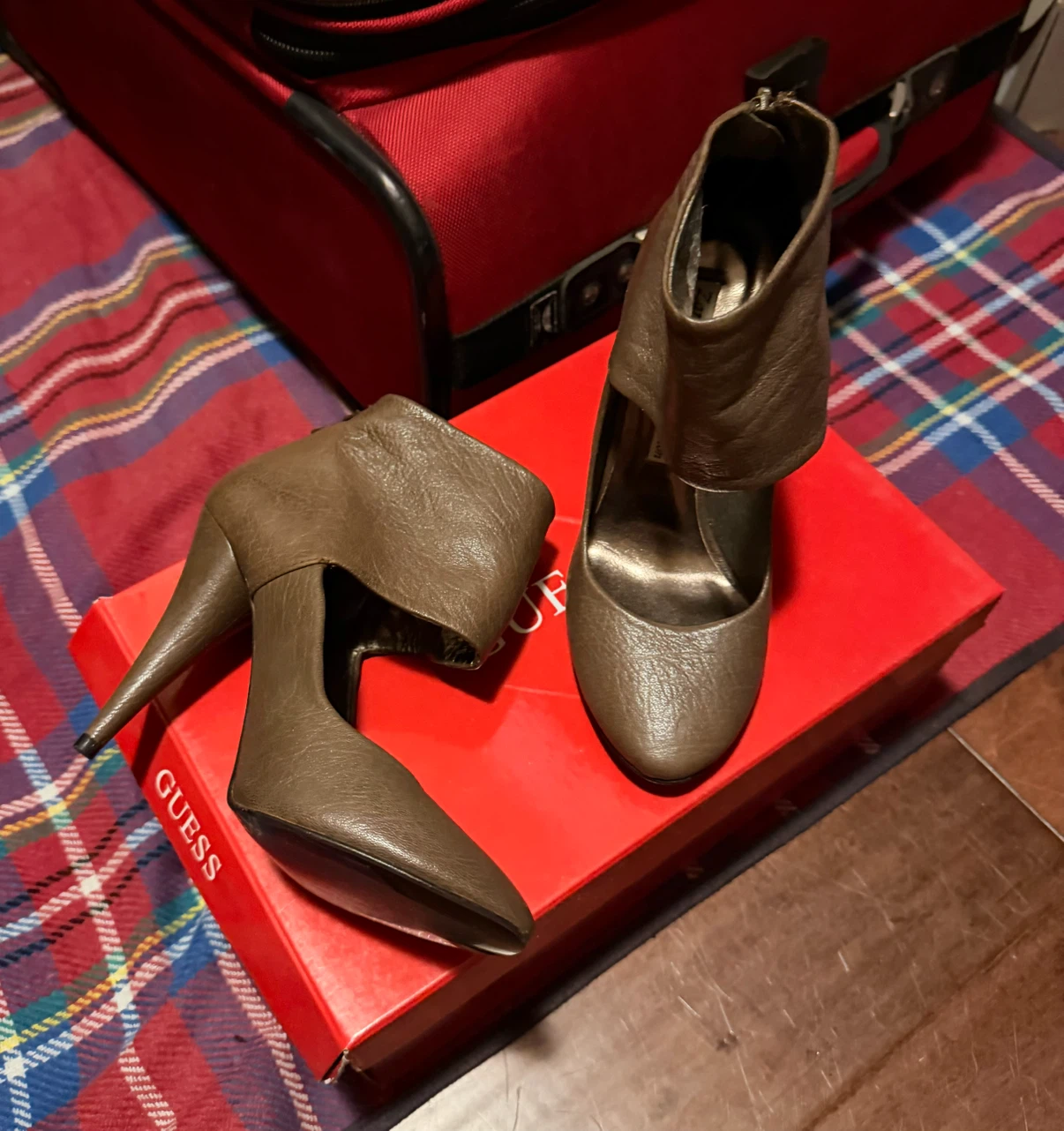 Grey High heel cutout shoes/ boots