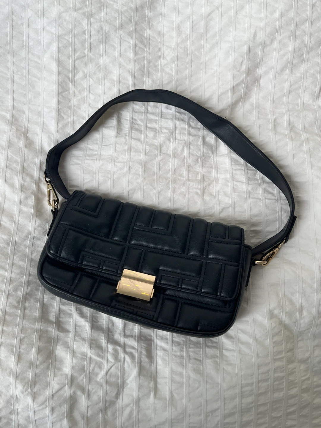 Black Quilted Shoulder Bag