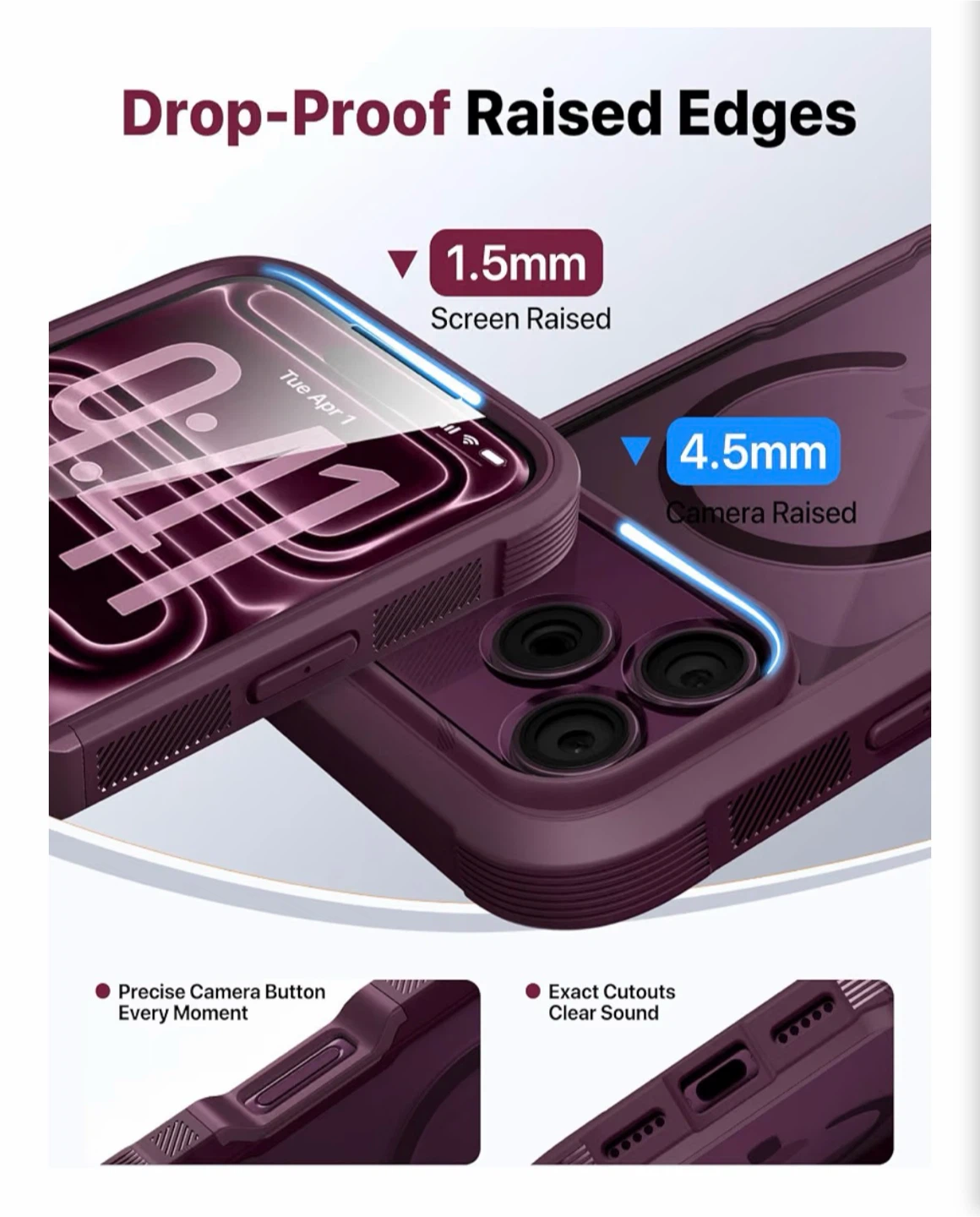 Diaclara Magnetic Case for 18 Pro Max Cherry Red - photo 5