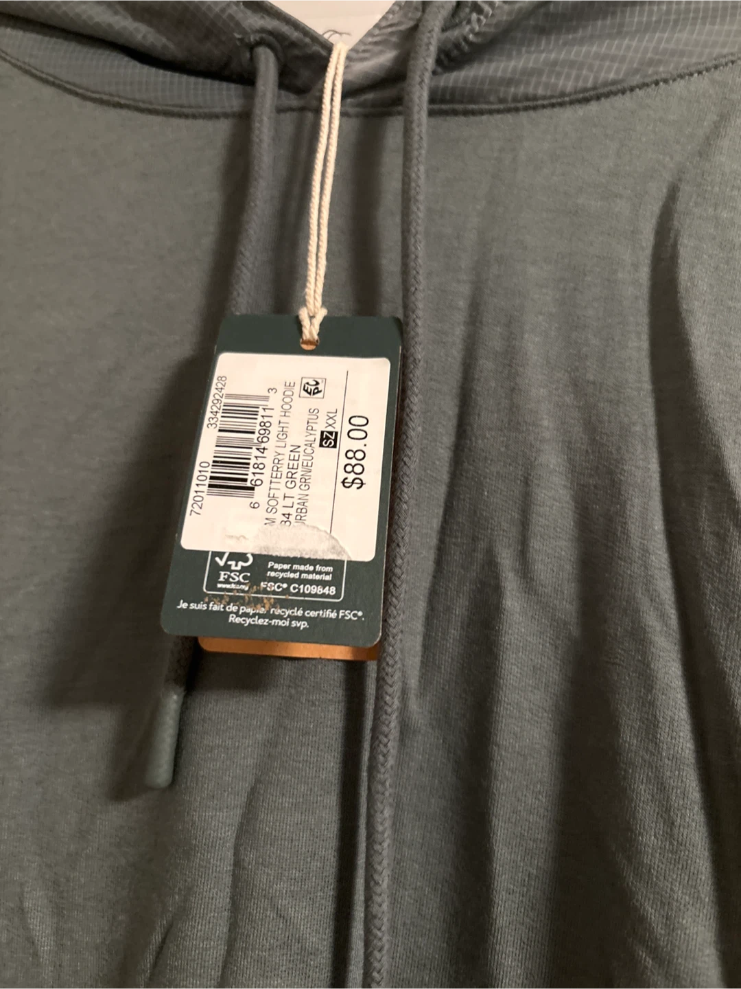 New Mens XXL Tentree Softterry Light Hoodie - photo 2