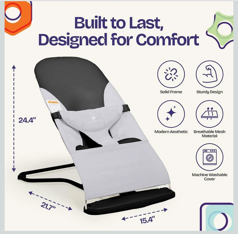 ComfyBumpy Ergonomic Baby Bouncer Seat - photo 2