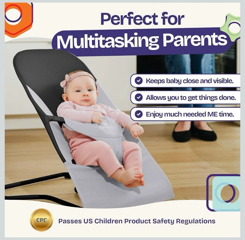 ComfyBumpy Ergonomic Baby Bouncer Seat - photo 3
