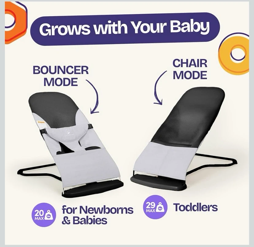 ComfyBumpy Ergonomic Baby Bouncer Seat - photo 4