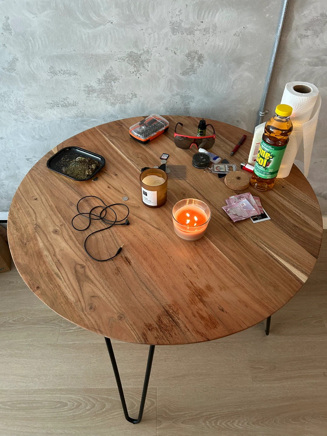 Round Wood Coffee Table