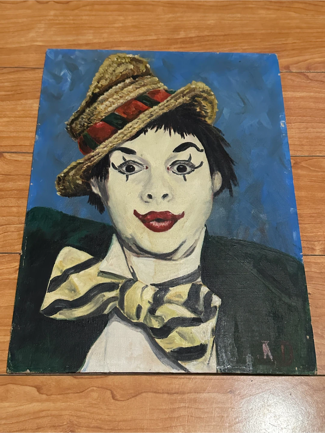 Pair of Old Clown Paintings