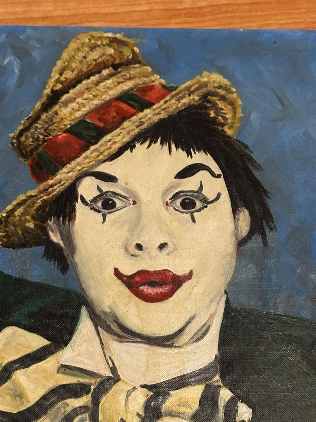 Pair of Old Clown Paintings - photo 2