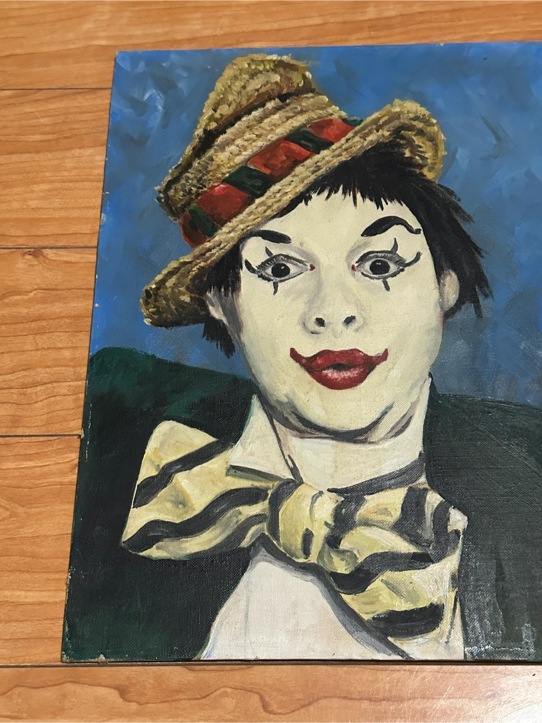 Pair of Old Clown Paintings - photo 4