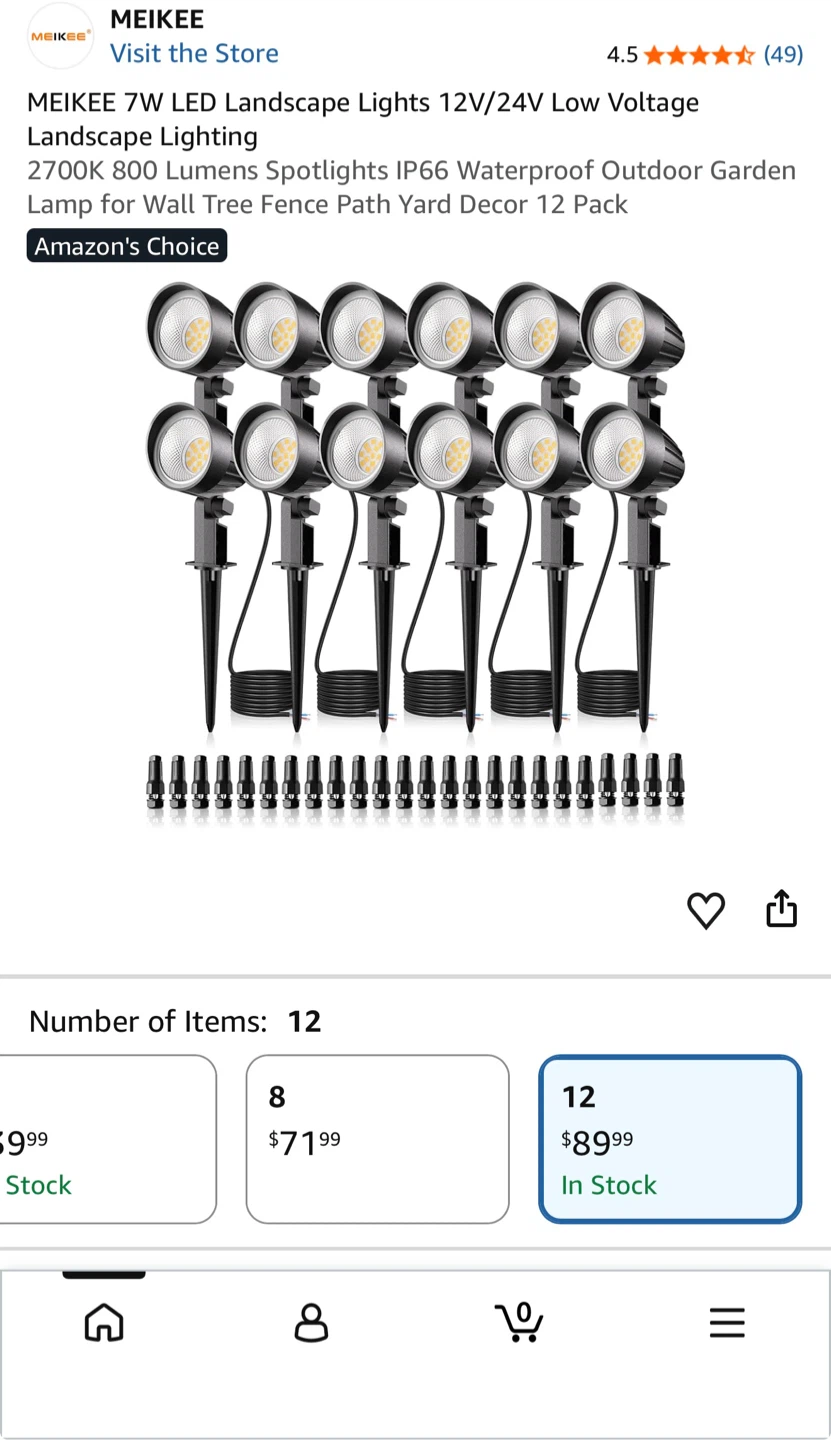 MEIKEE 7W LED Landscape Lights low voltage - photo 2