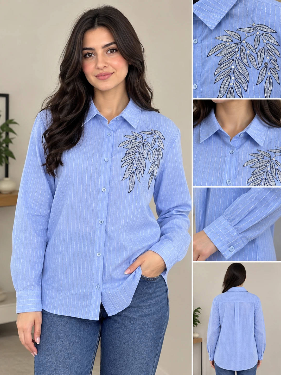 Blue Modest shirt