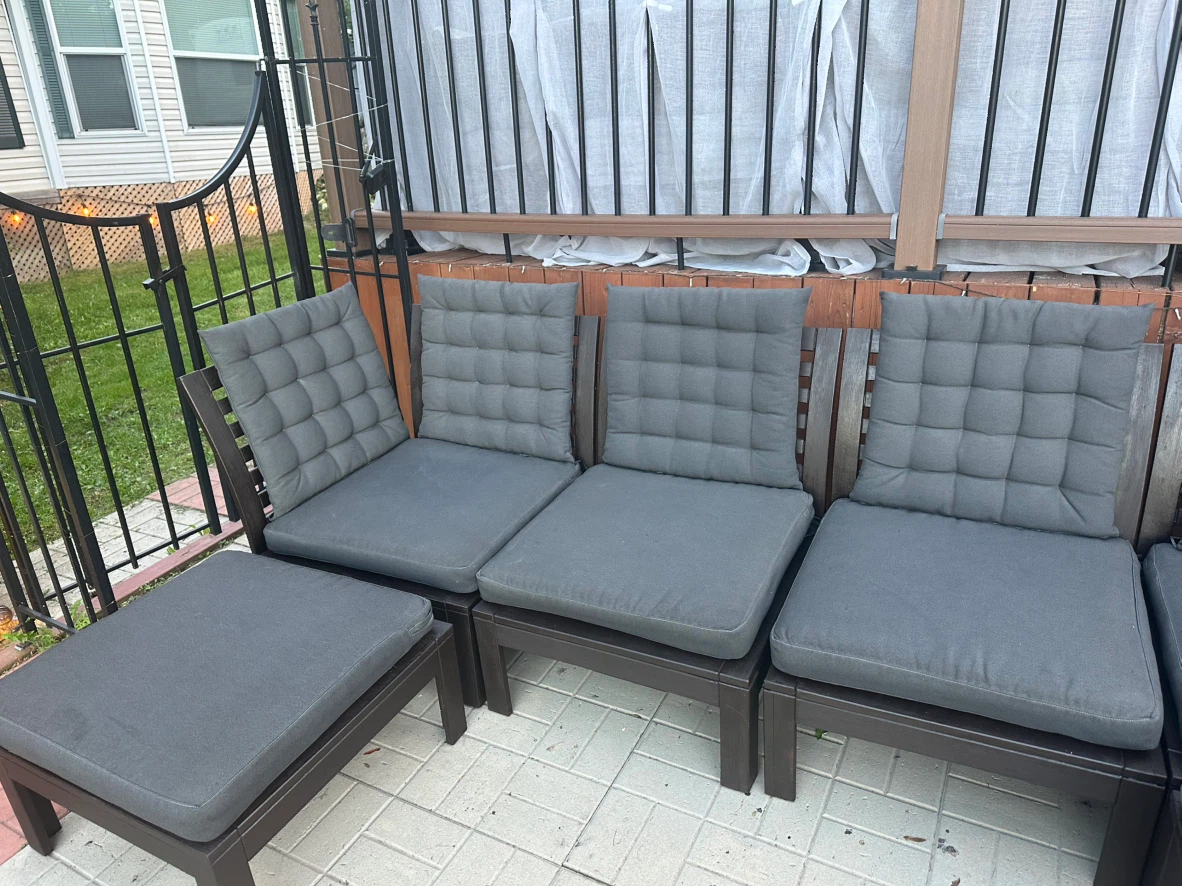 IKEA NÄMMARÖ Outdoor Sofa with Footstool - photo 2
