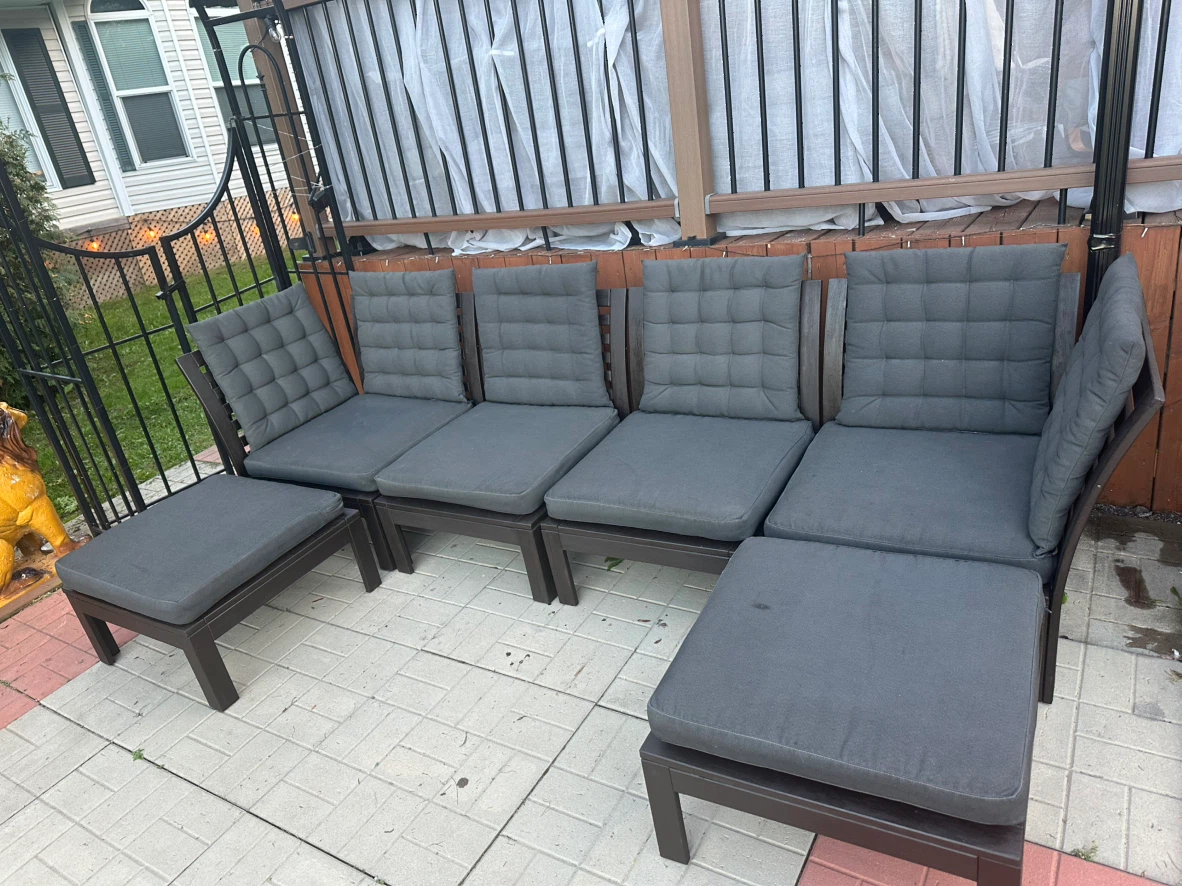 IKEA NÄMMARÖ Outdoor Sofa with Footstool - photo 3