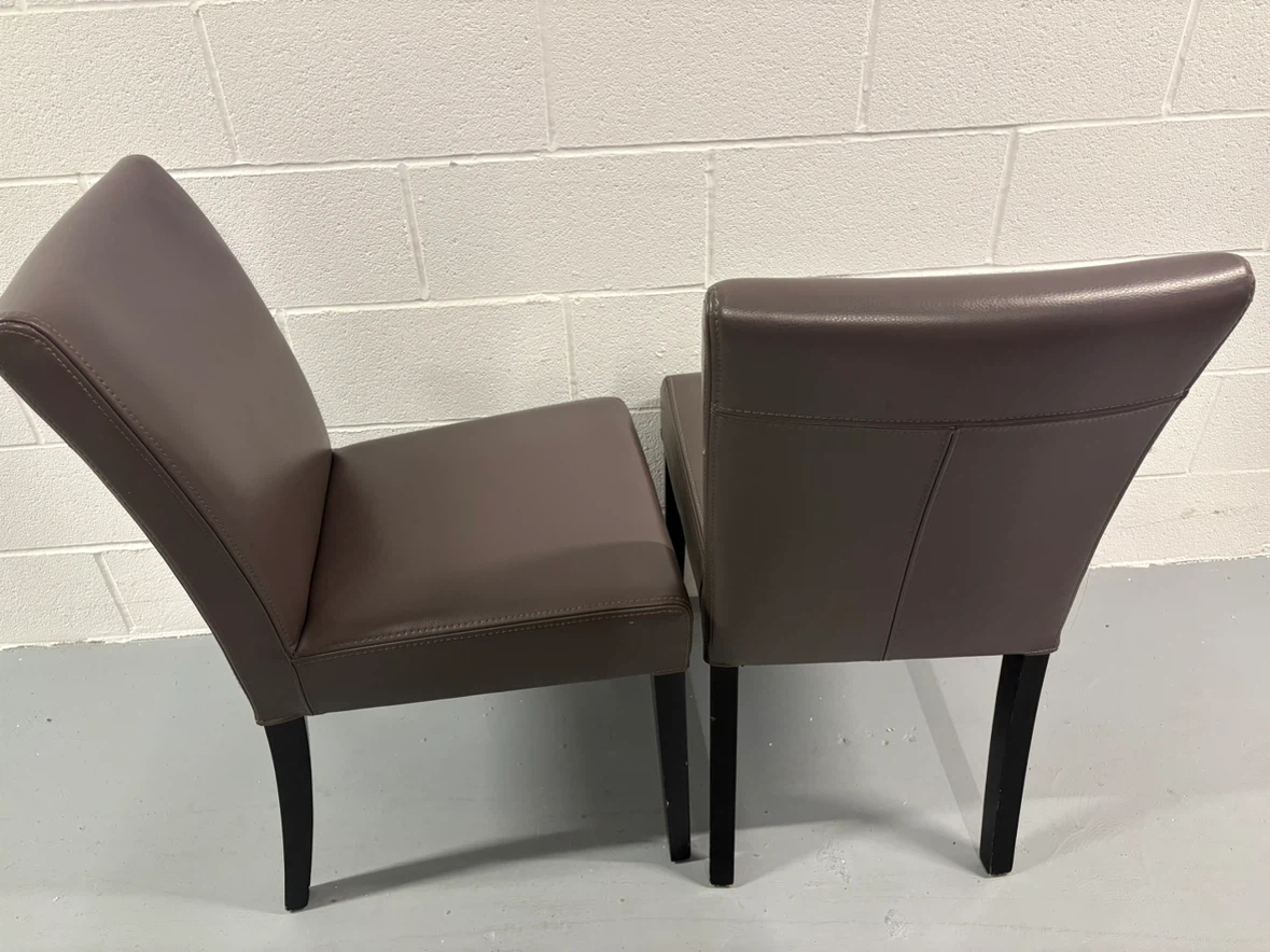 Set of Two Brown Dining Chairs - photo 2