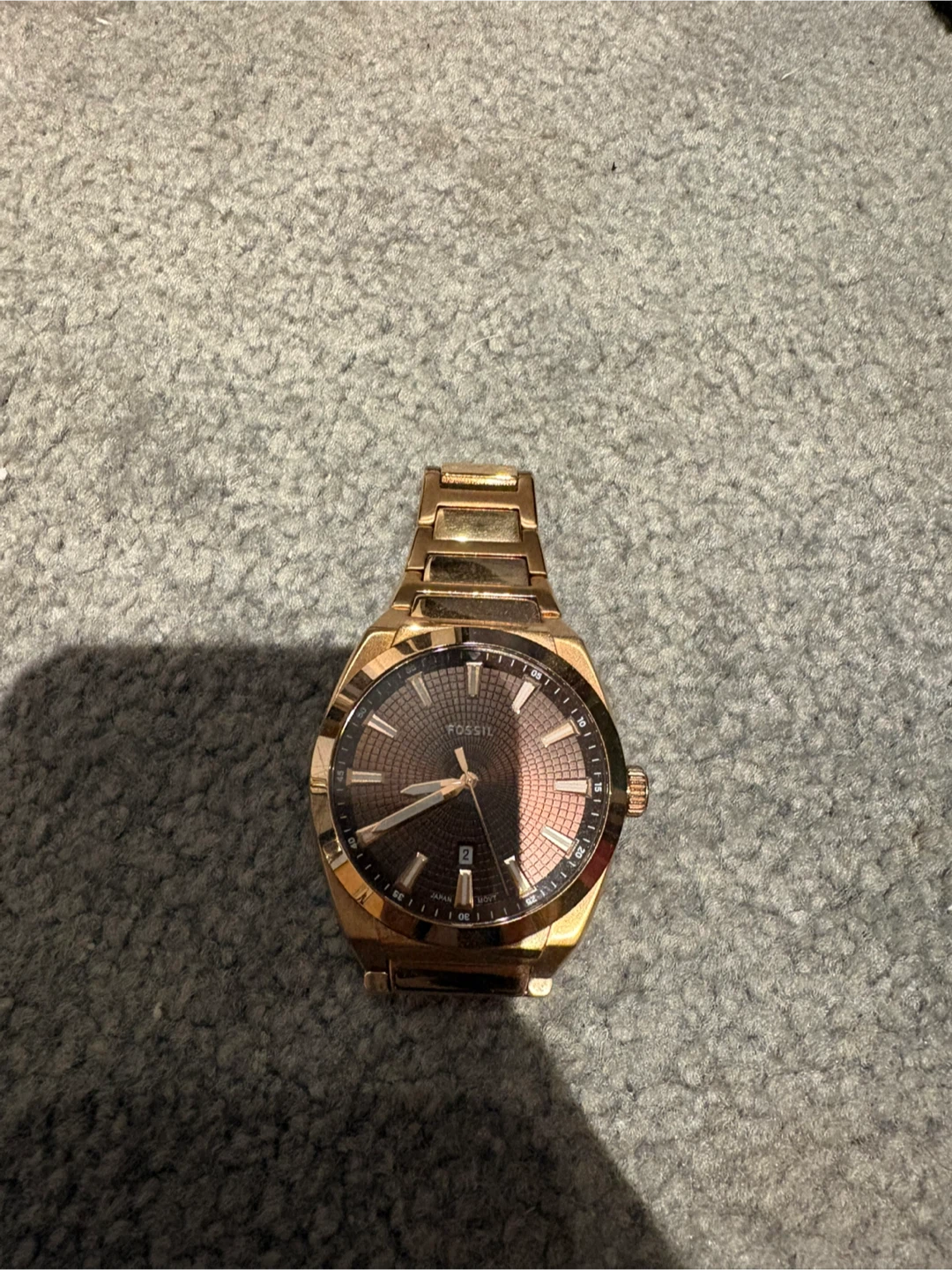 Fossil Everett 42mm Rose Gold-Tone Watch