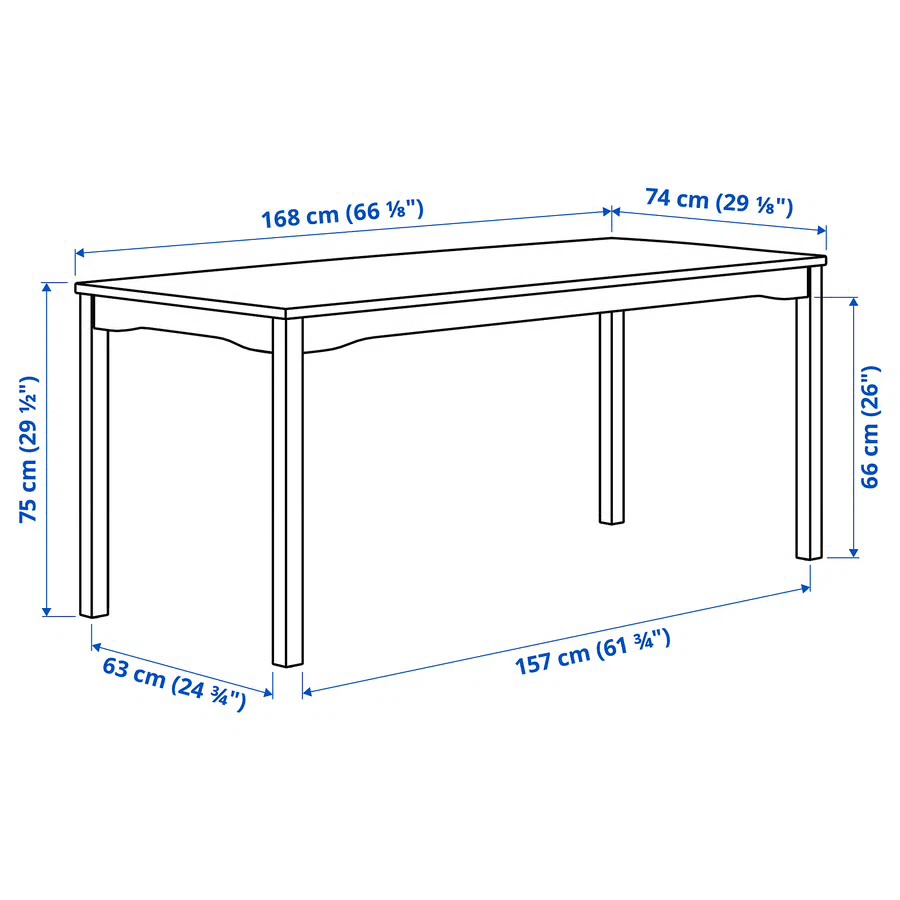 IKEA HAUGA Dining Table and 6STEFAN Chairs Set - photo 4